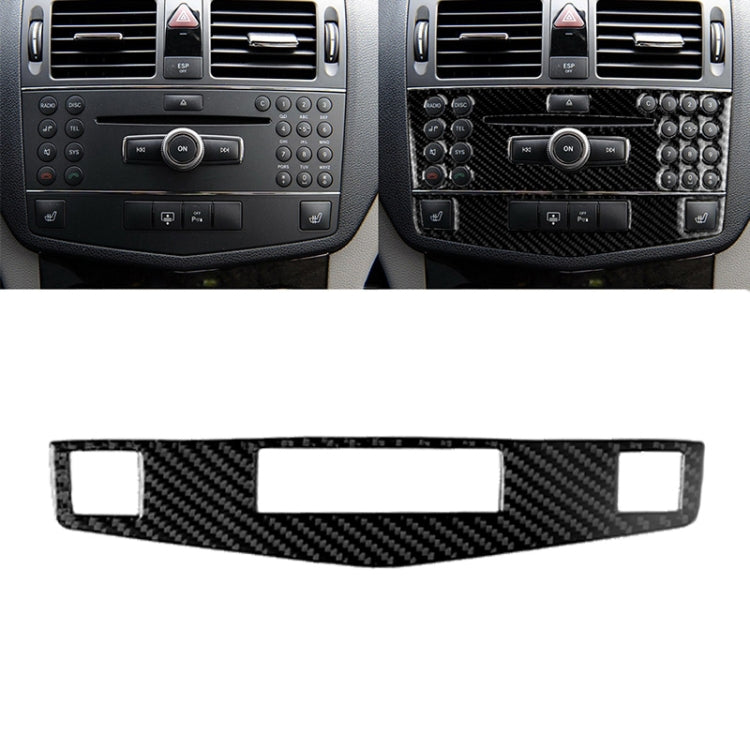 Car Carbon Fiber Center Console Panel Decorative Sticker for Mercedes-Benz W204 C Class 2007-2010 ÎҵÄÉ̵ê