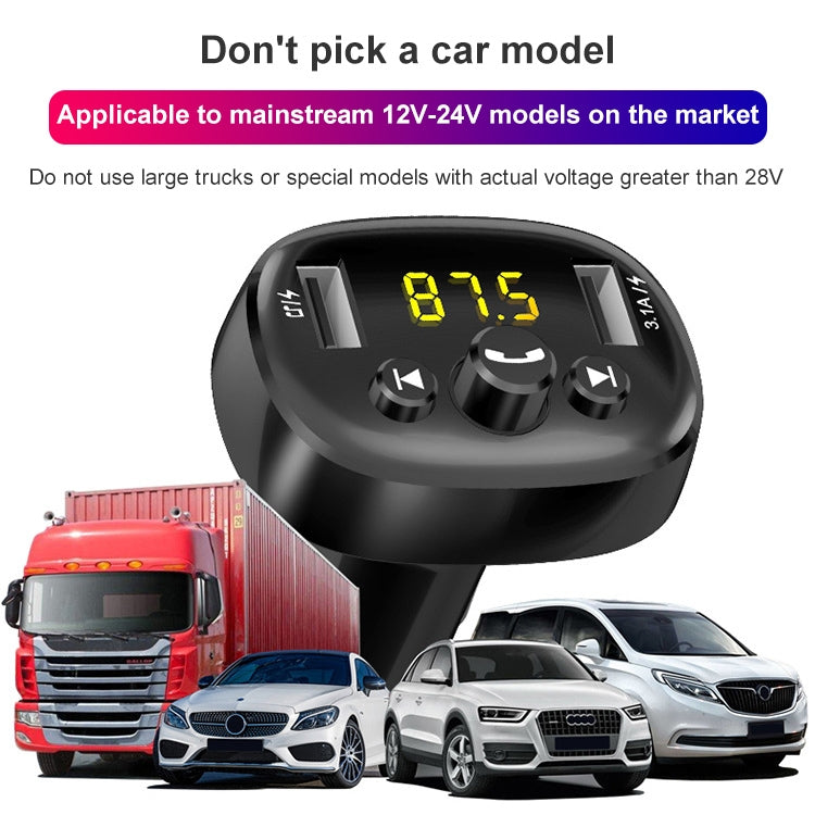 372 Car Multi-functional Smart MP3 Player Dual USB Bluetooth Hands-free Receiver-Reluova