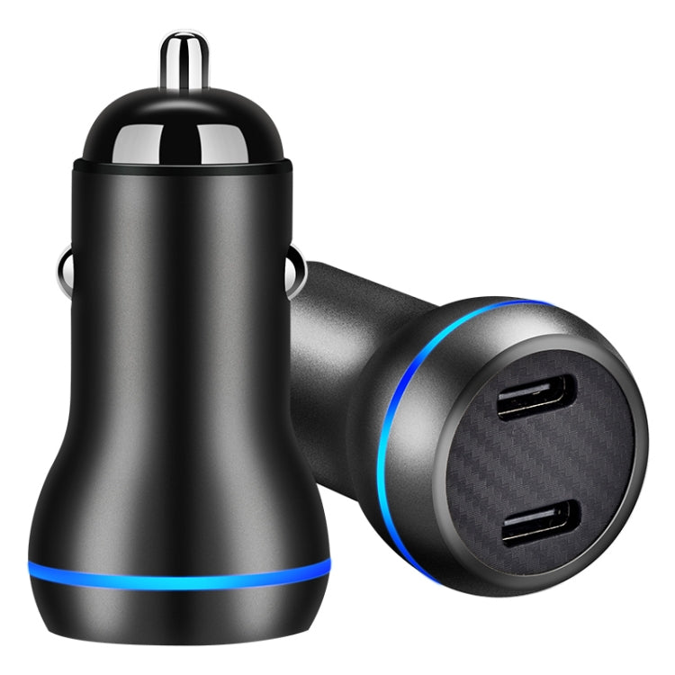 ACC-580 PD 40W Dual Type-C / USB-C Ports Fast Charging Car Charger ÎҵÄÉ̵ê