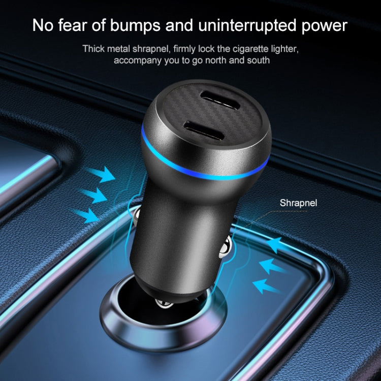 ACC-580 PD 40W Dual Type-C / USB-C Ports Fast Charging Car Charger ÎҵÄÉ̵ê