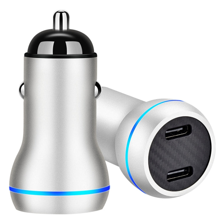 ACC-580 PD 40W Dual Type-C / USB-C Ports Fast Charging Car Charger ÎҵÄÉ̵ê