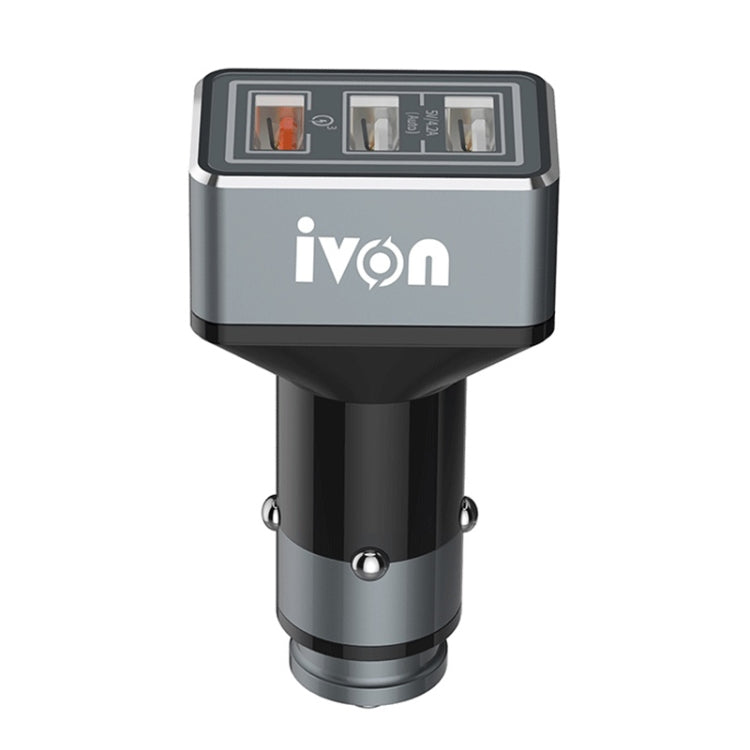 IVON CC36 39W 7.2A QC 3.0 USB + Dual USB Car Charger with Ambient Light ÎҵÄÉ̵ê