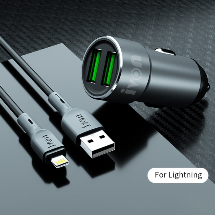 IVON CC38 2.4A Dual USB Car Charger + 1m USB to 8 Pin Fast Charge Data Cable Set ÎҵÄÉ̵ê