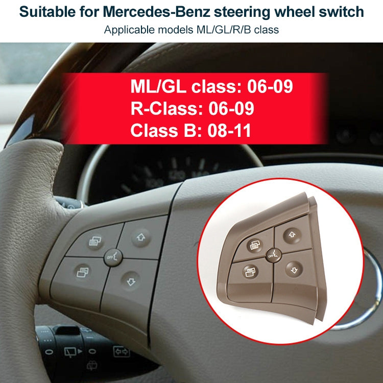 Car Left Side 4-button Steering Wheel Switch Buttons Panel 1648200010 for Mercedes-Benz W164, Left Driving