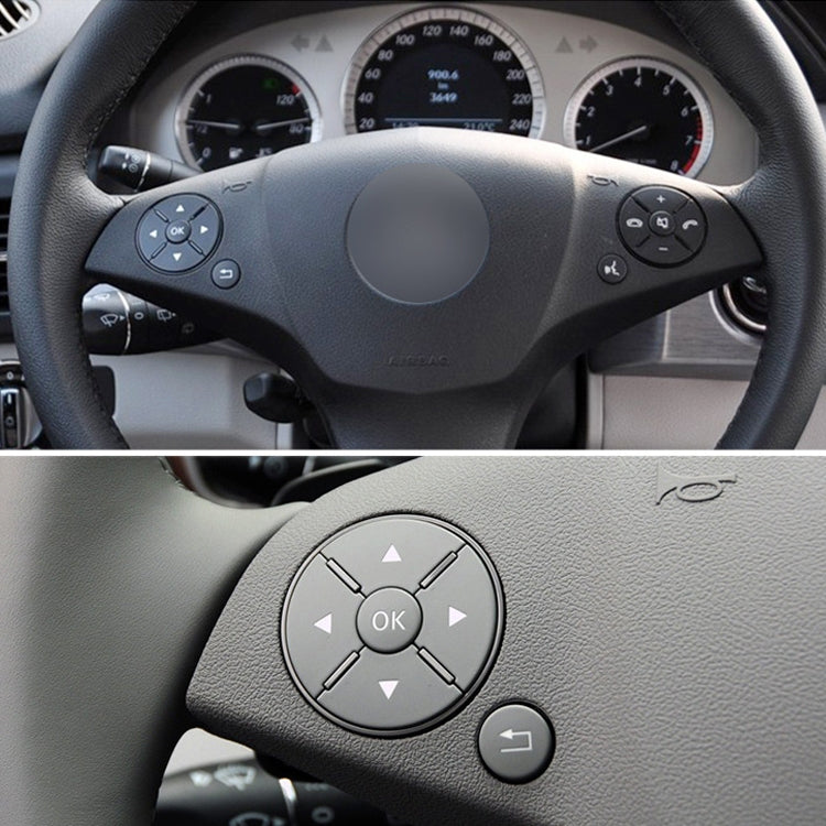 1 Pair Car Steering Wheel Switch Buttons Panel for Mercedes-Benz W204 2007-2014, Left Driving