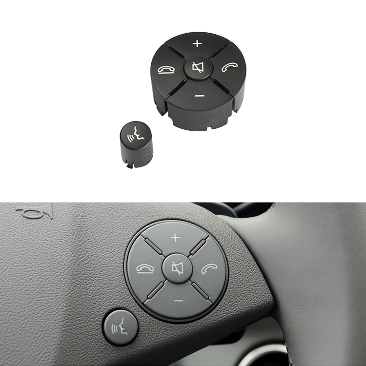 Car Right Side Steering Wheel Switch Buttons Panel for Mercedes-Benz W204 2007-2014, Left Driving