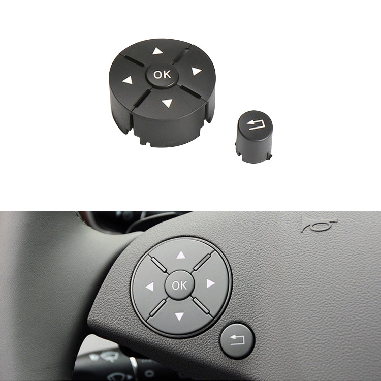 Car Left Side Steering Wheel Switch Buttons Panel for Mercedes-Benz W204 2007-2014, Left Driving