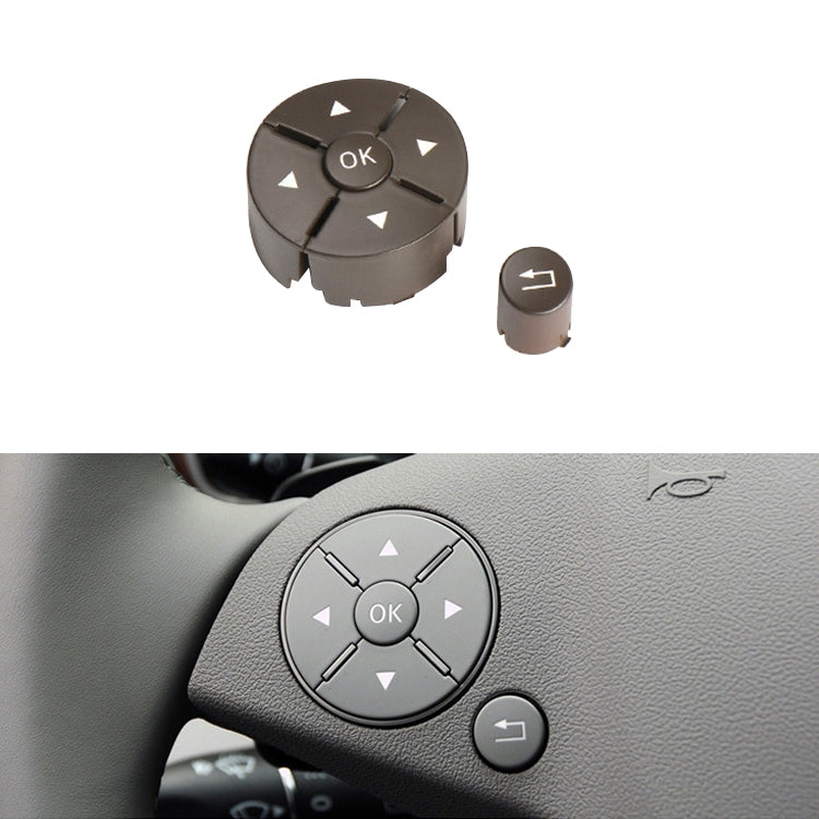 Car Left Side Steering Wheel Switch Buttons Panel for Mercedes-Benz W204 2007-2014, Left Driving