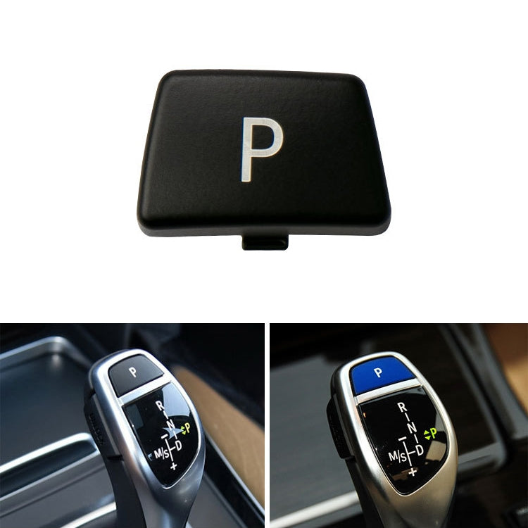 Car Gear Lever Auto Parking Button Letter P Cap for BMW 5 Series 2002-2010, Left Driving