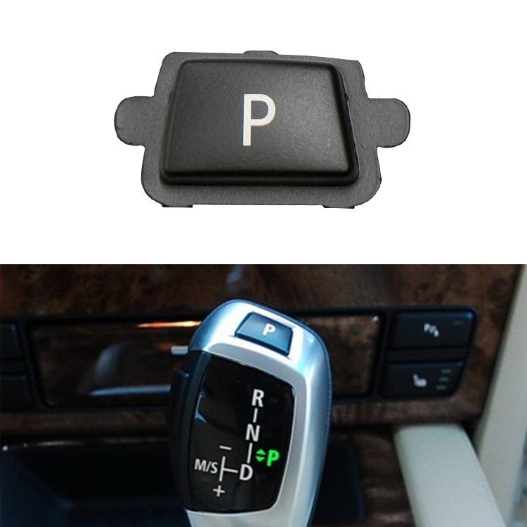 Car Gear Lever Auto Parking Button Letter P Cap for BMW X5 X6 2007-2013, Left Driving