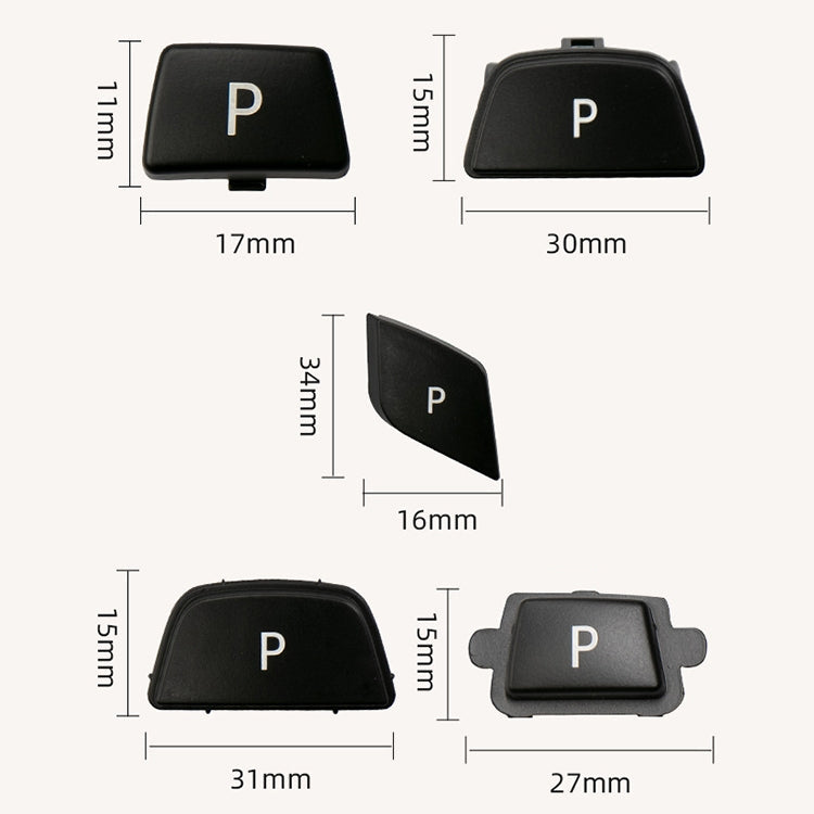 Car Gear Lever Auto Parking Button Letter P Cap for BMW X5 X6 2007-2013, Left Driving