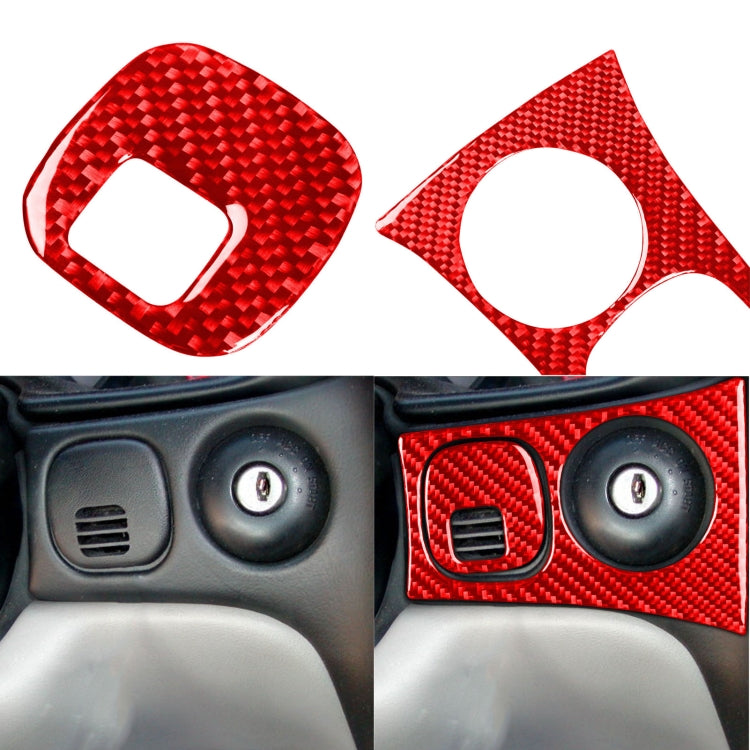 3 in 1 Carbon Fiber Car Headlight Key Panel Sticker for Chevrolet Corvette C5 1998-2004, Left Drive-Reluova