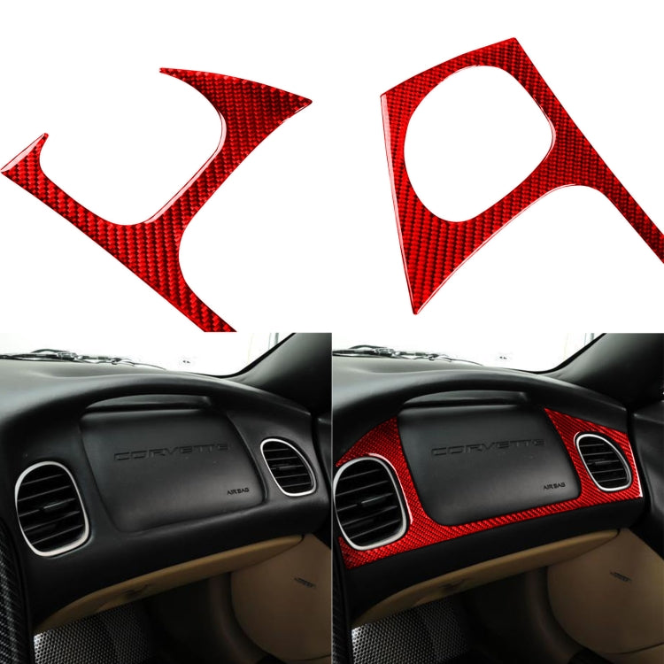 Carbon Fiber Car Front Passenger Seat Air Outlet Sticker for Chevrolet Corvette C5 1998-2004, Left Drive ÎҵÄÉ̵ê