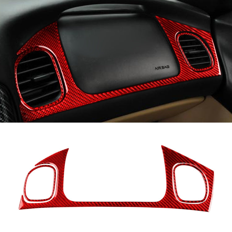 3 in 1 Carbon Fiber Car Front Passenger Seat Air Outlet Sticker Kits for Chevrolet Corvette C5 1998-2004, Left Drive-Reluova