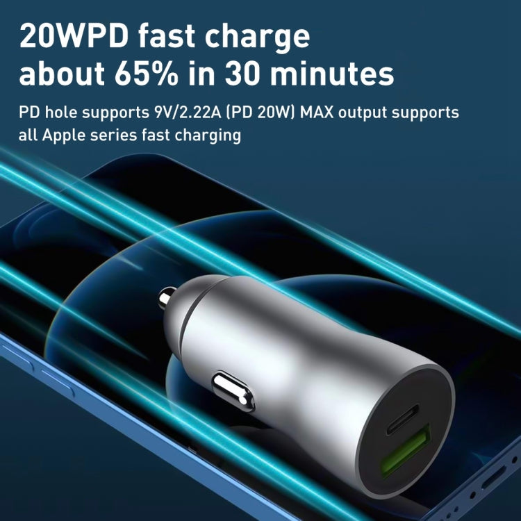 20W PD+22.5W USB Ports Car Charger, Compatible with Android and IOS