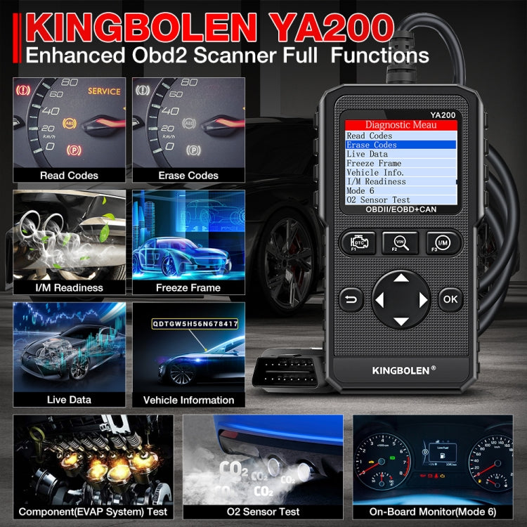 KINGBOLEN YA200 OBD2 Car Fault Diagnosis Tool Fault Analyzer ÎҵÄÉ̵ê