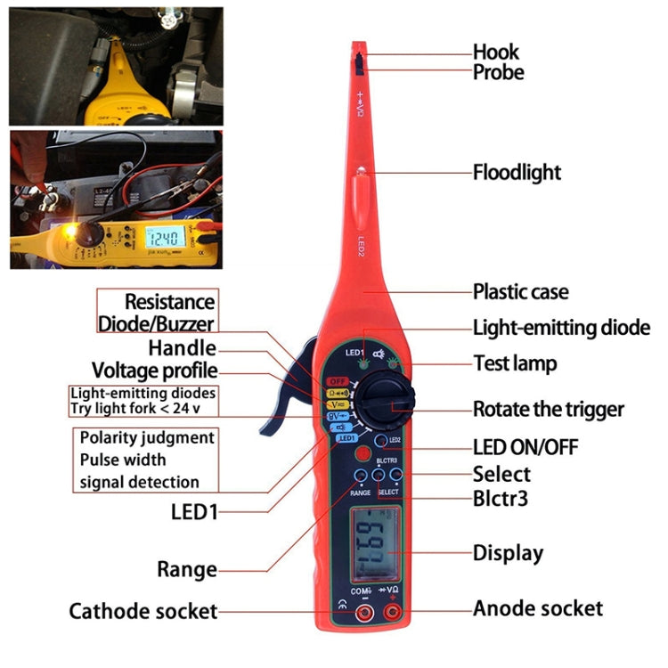 MS8211 Car Electric Circuit Tester