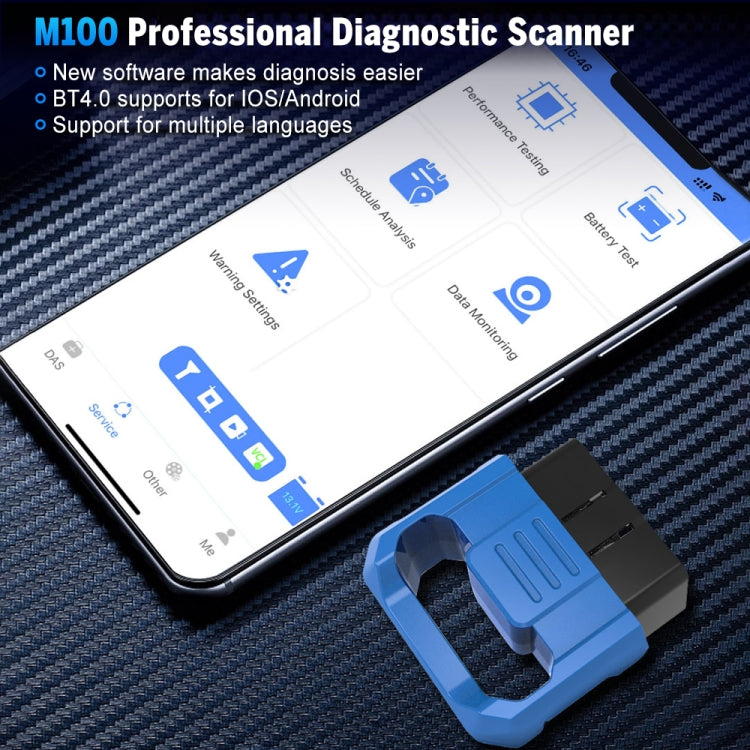 M100 ELM327 Bluetooth 4.0 OBD2 Fault Diagnostic Scanner