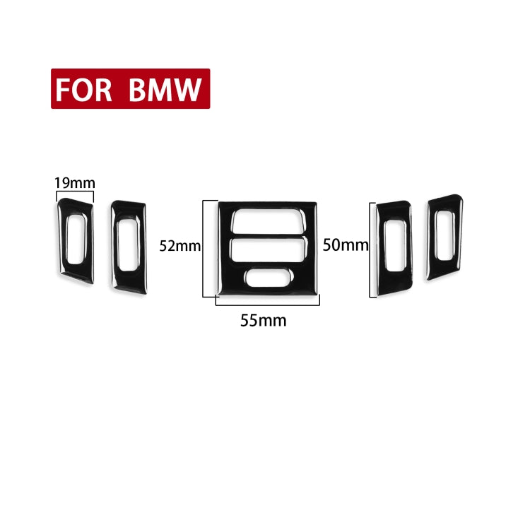 For BMW 3 Series E90/E92/E93 2005-2012 5pcs High Profile Car Air Conditioner Air Outlet Decorative Sticker, Left and Right Drive Universal ÎҵÄÉ̵ê