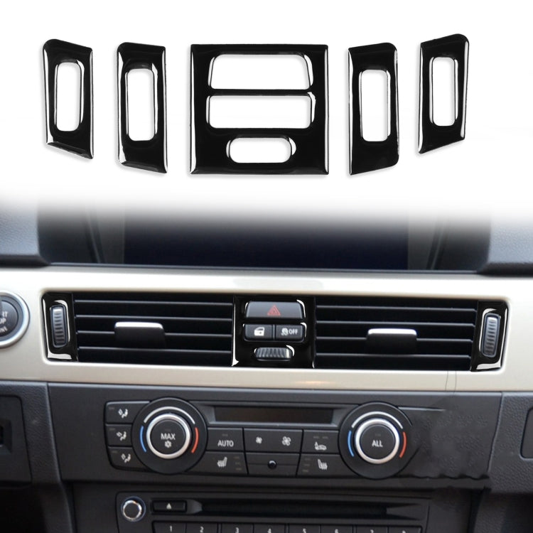 For BMW 3 Series E90/E92/E93 2005-2012 5pcs High Profile Car Air Conditioner Air Outlet Decorative Sticker, Left and Right Drive Universal ÎҵÄÉ̵ê