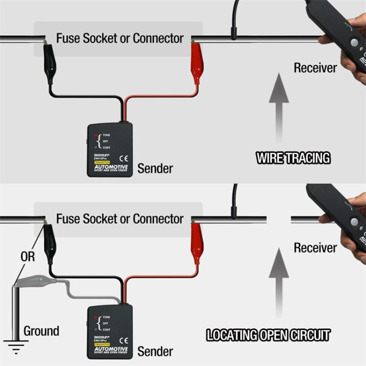 EM415 Car Open Circuit Short Circuit Detector Car Repair Tool Line Finder