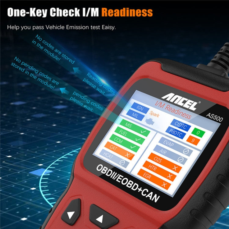 Ancel AS500 OBDII Scanner Engine Reader Car Diagnostics Tool