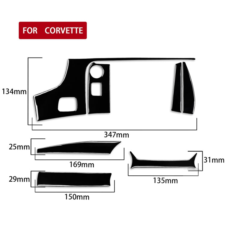 For Chevrolet Corvette C7 2014-2019 Car Central Control Decorative Sticker, Left Drive ÎҵÄÉ̵ê