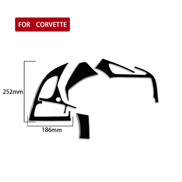 For Chevrolet Corvette C7 2014-2019 Car Left + Middle Air Outlet Panel Decorative Sticker, Left Drive ÎҵÄÉ̵ê