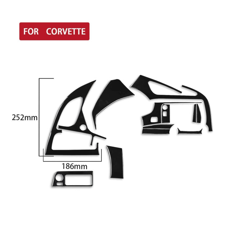 For Chevrolet Corvette C7 2014-2019 Car Air Outlet + Navigation Panel Decorative Sticker, Left Drive ÎҵÄÉ̵ê