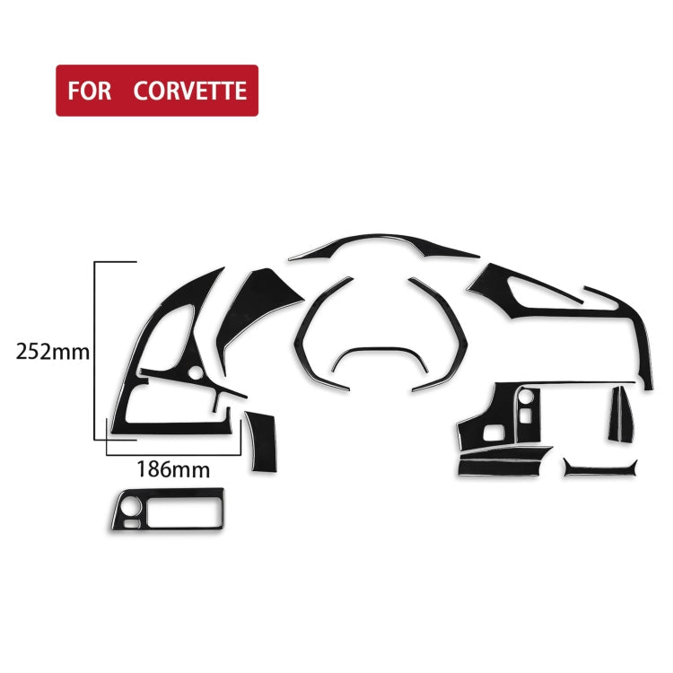 For Chevrolet Corvette C7 2014-2019 16 in 1 Car Dashboard Decorative Sticker, Left Drive ÎҵÄÉ̵ê