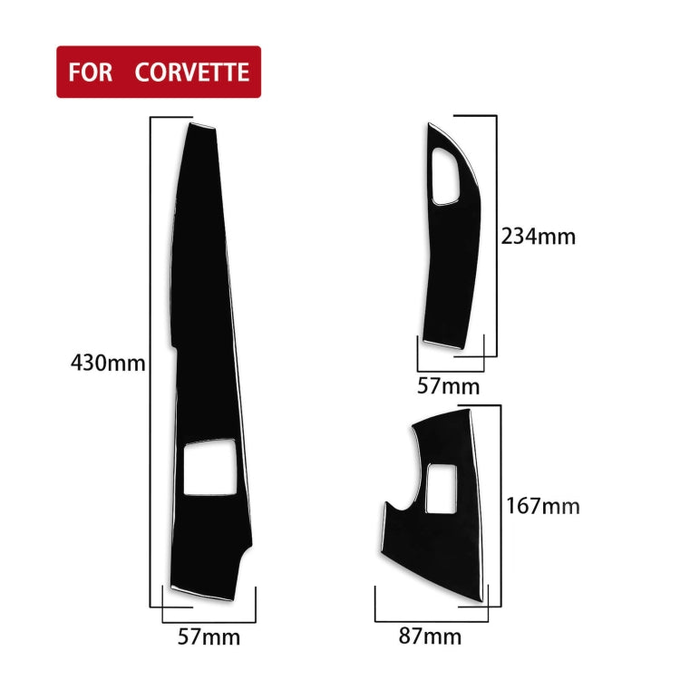 For Chevrolet Corvette C7 2014-2019 Car Button Panel Decorative Sticker, Left Drive ÎҵÄÉ̵ê