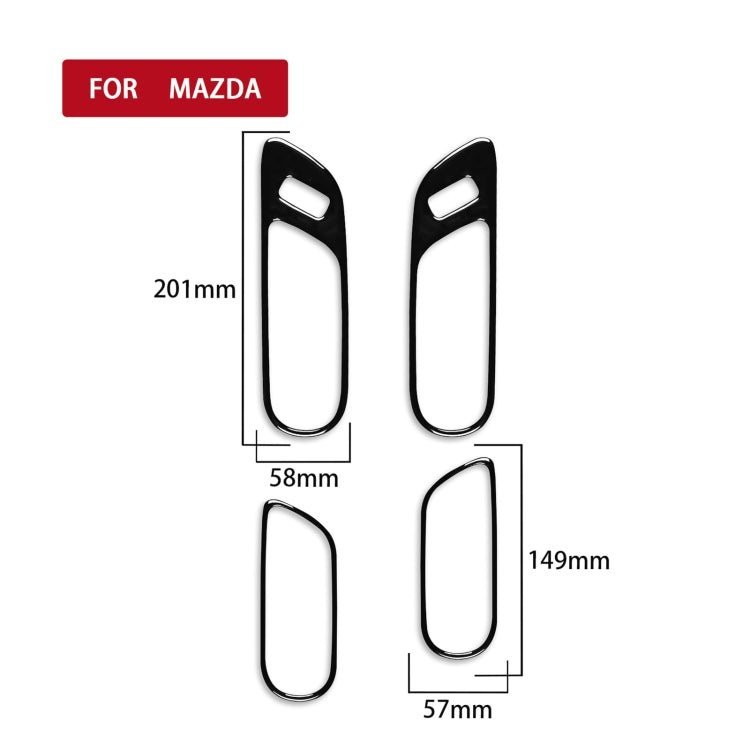 For Mazda 3 Axela 2010-2013 4 in 1 Car Door Handle Decorative Sticker, Left and Right Drive Universal ÎҵÄÉ̵ê