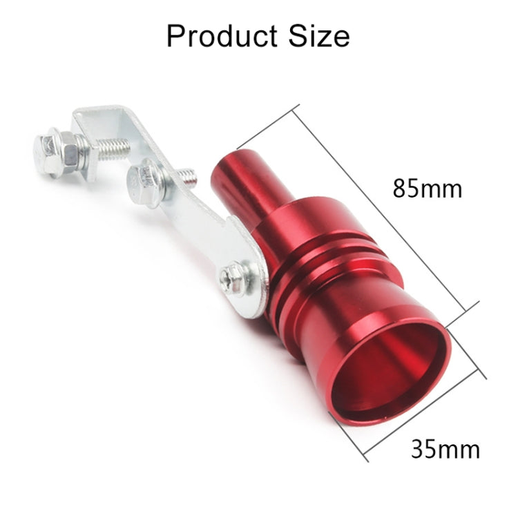 Universal Aluminum Turbo Sound Exhaust Muffler Pipe Whistle Car / Motorcycle Simulator Whistler, Size: XL, Outside Diameter: 35mm