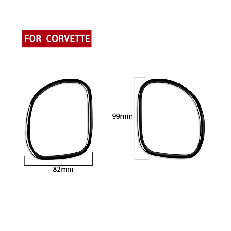 For Chevrolet Corvette C5 1998-2004 Car Copilot Air Outlet Ring Decorative Sticker, Left Drive ÎҵÄÉ̵ê