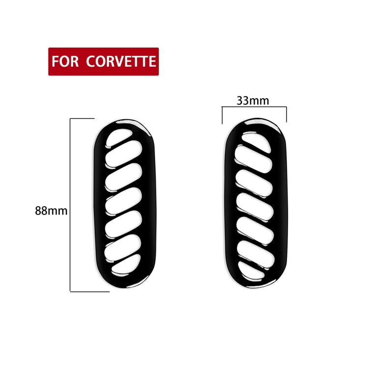 For Chevrolet Corvette C5 1998-2004 Car Side Door A-pillar Air Outlet Ring Decorative Sticker, Left Drive ÎҵÄÉ̵ê