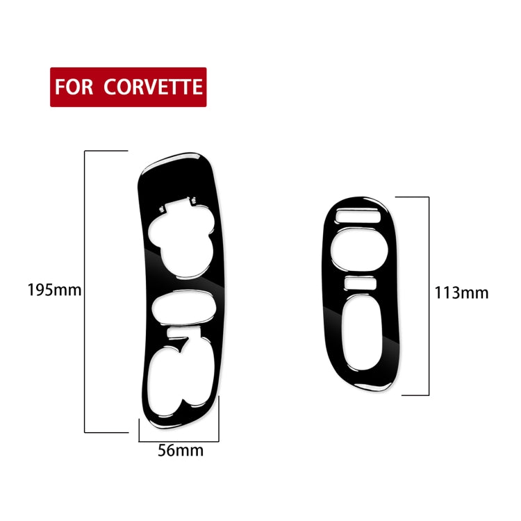 For Chevrolet Corvette C5 1998-2004 2 in 1 Car Door Control Panel Decorative Sticker, Left Drive ÎҵÄÉ̵ê