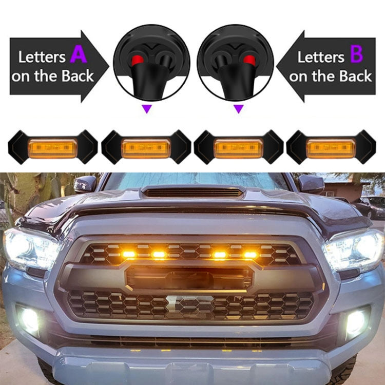 For Toyota Tacoma TRD 2016-2019 4 in 1 Car LED Front Grille Warning Lights, Daytime Running Lights & Wide Lights