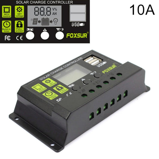 FOXSUR 10A Solar Charge Controller 12V / 24V Automatic Identification Controller ÎҵÄÉ̵ê