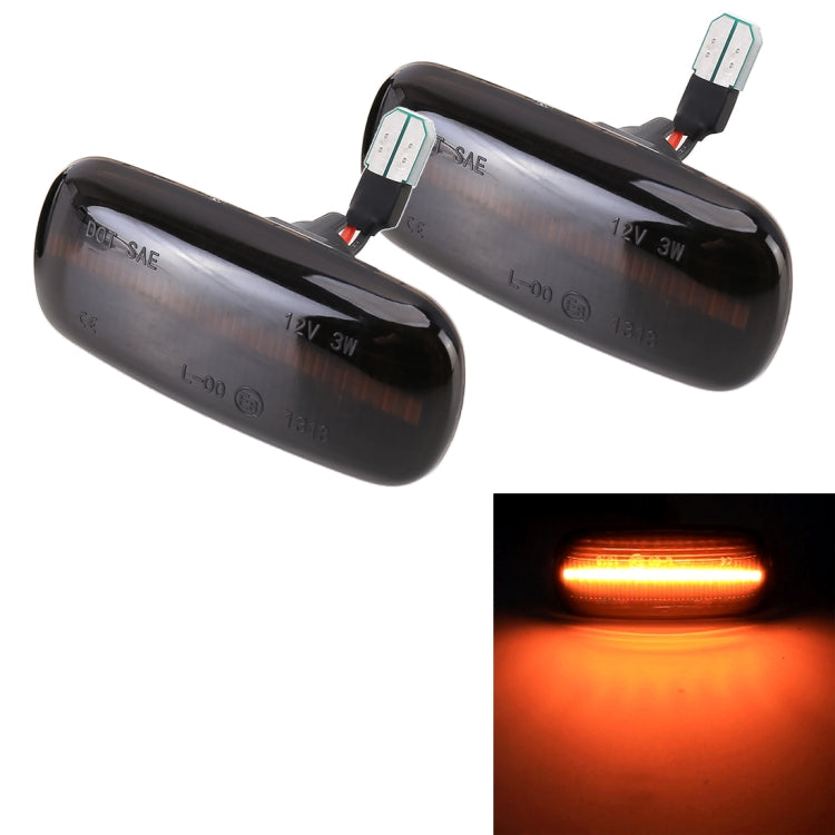 2 PCS DC12V / 3W Car LED Dynamic Blinker Side Lights Flowing Water Turn Signal Light for Audi, Yellow Light