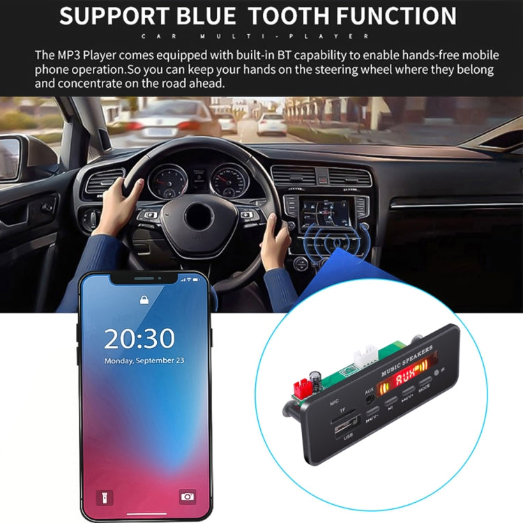 Car 12V 2x3W Audio MP3 Player Decoder Board FM Radio TF USB 3.5mm AUX, with Bluetooth & Recording Call Function & Remote Control ÎҵÄÉ̵ê