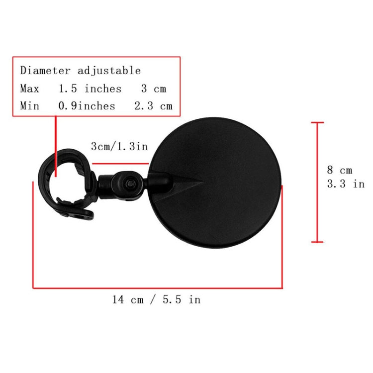 Universal 360 Rotate Adjustable Bicycle Rearview Handlebar Wide-angle Convex Mirror Cycling Rear View Mirror Reluova