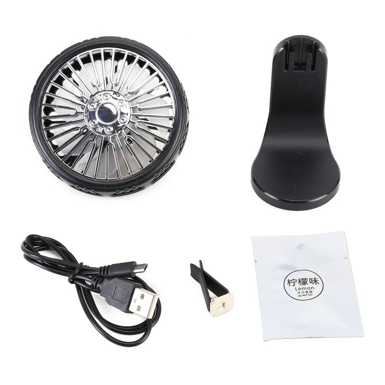 F203B Portable Car Air Outlet Sucker Electric Cooling Fan with Aromatherapy