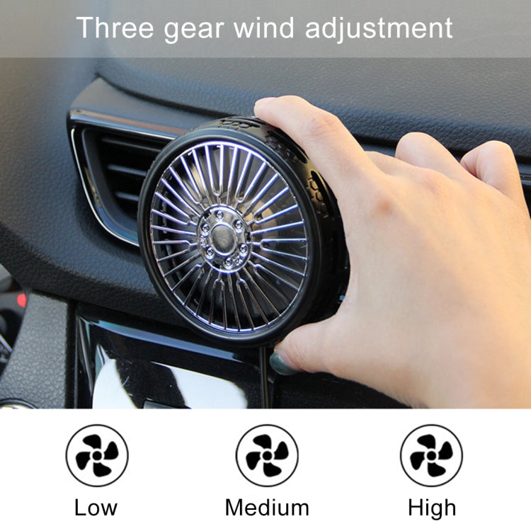 F203B Portable Car Air Outlet Sucker Electric Cooling Fan with Aromatherapy