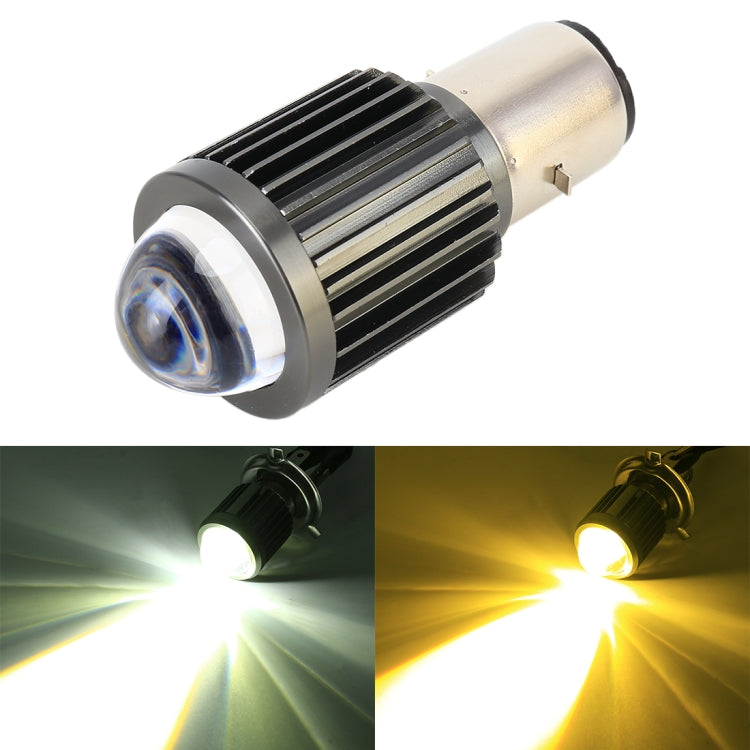 BA20D DC12-80V / 10W / 6000K / 3000K / 800LM Bicolor Motorcycle Headlights with Projector Lens ÎҵÄÉ̵ê