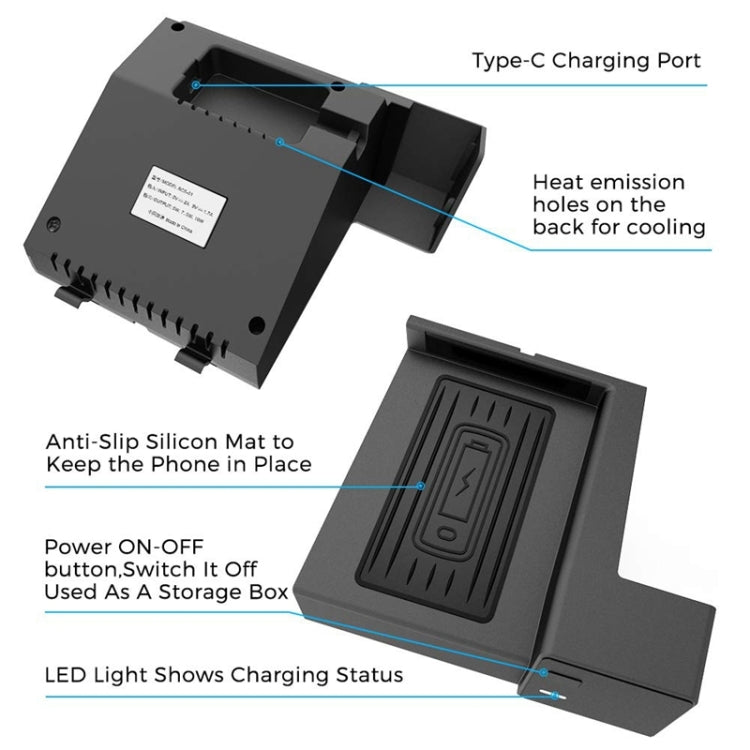 Car Qi Standard Wireless Charger 10W Quick Charging for 2015-2020 Mercedes-Benz C Class / GLC, Left Driving ÎҵÄÉ̵ê