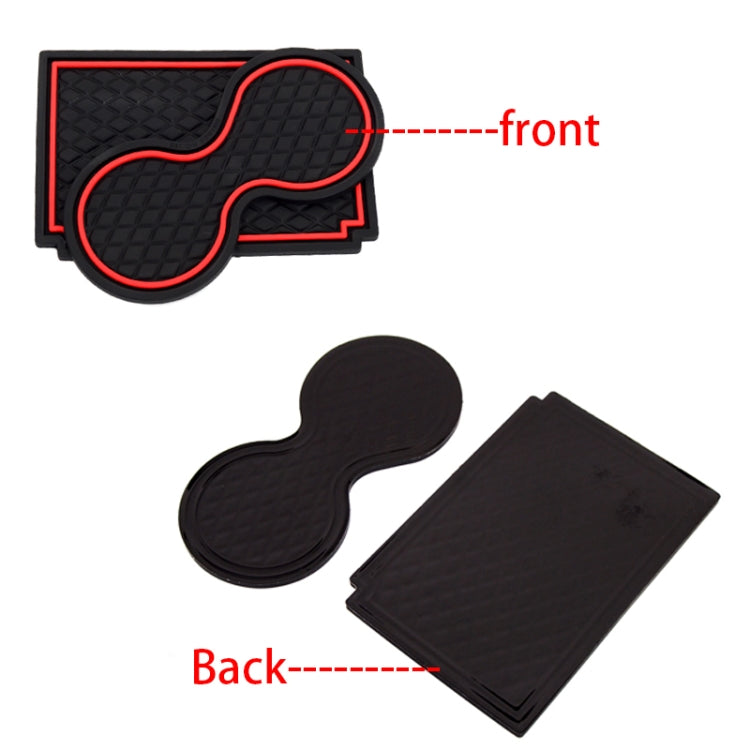 6 in 1 Car Water Cup Gate Slot Mats Silicon Anti-Slip Interior Door Pad for Tesla Model S ÎҵÄÉ̵ê