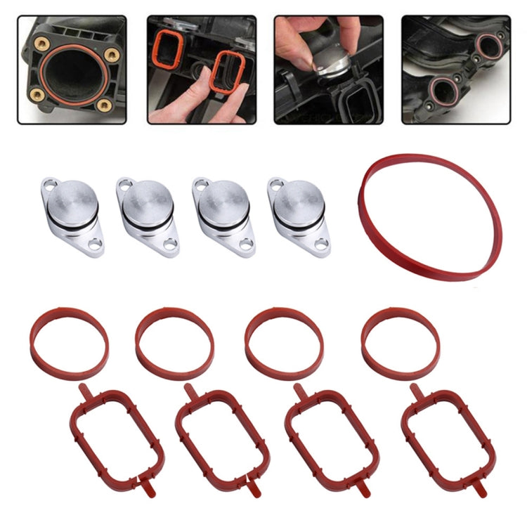 4x22mm Car Swirl Flap Air Intake Aluminum Gasket Remove Repair Kit