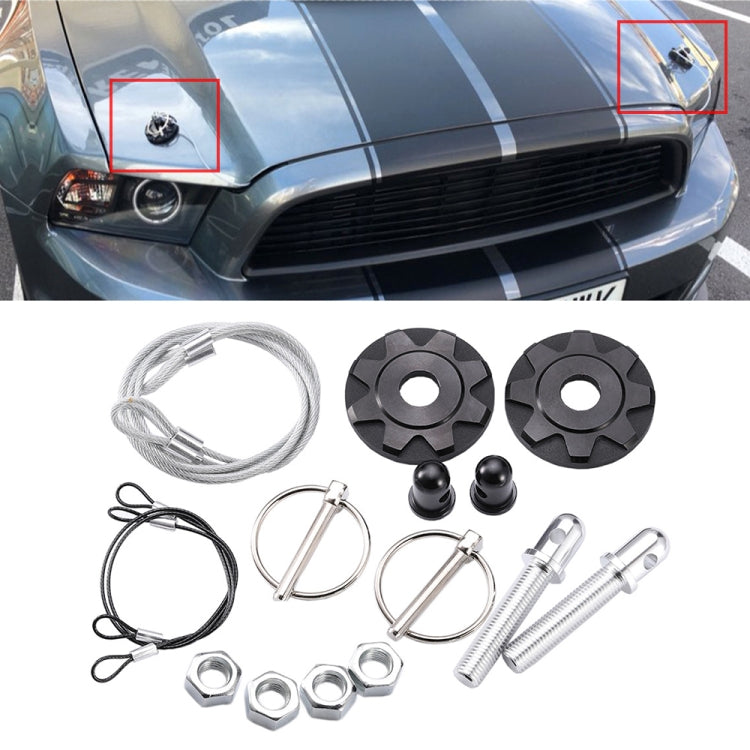 XH-6041 Car Universal Modified Aluminum Alloy Engine Hood Lock Cover