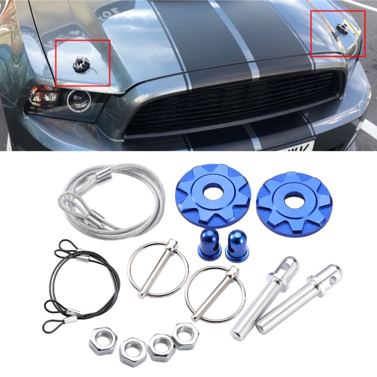 XH-6041 Car Universal Modified Aluminum Alloy Engine Hood Lock Cover