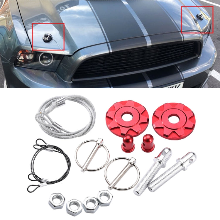 XH-6041 Car Universal Modified Aluminum Alloy Engine Hood Lock Cover